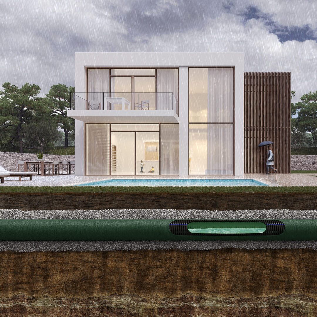 GEODRAIN PLUS Conductă rigidă perforată GEODRAIN PLUS cu perete dublu structurat și geotextil